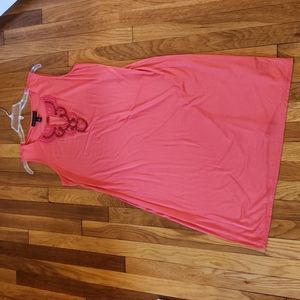Dana Buchman Misses Beaded Sleeveless  Dress Size Large NWOT